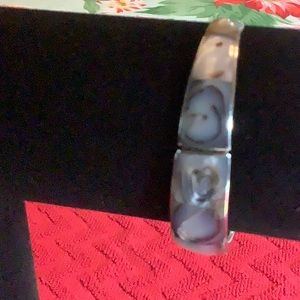 Cuff bracelet. Possibly mother of pearl